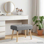 Panchina trapuntata a canale Grigio Chiaro 60 x 40 x 45 cm 42038459