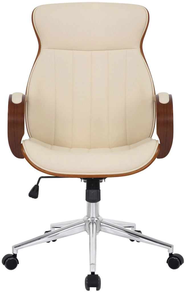 Sedia da Ufficio Melilla in similpelle Noce/crema