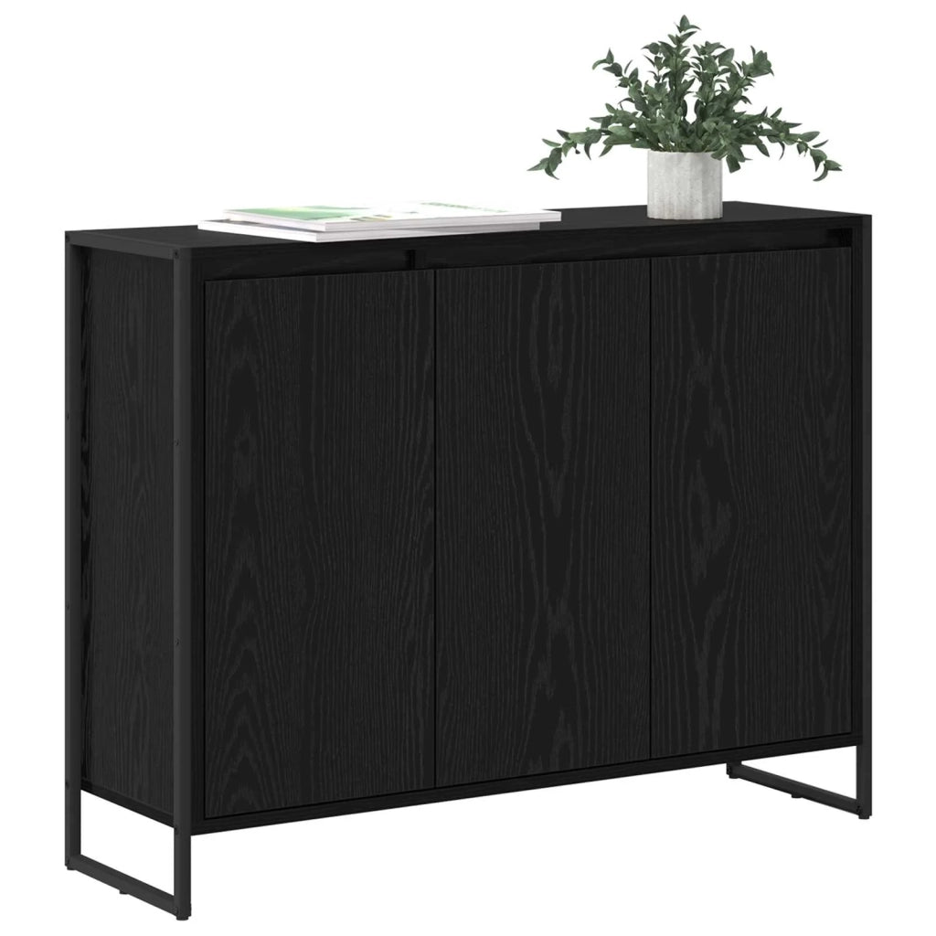 Mobile laterale Rovere Nero 96,5 x 30 x 75 cm Legno multistrato 886606