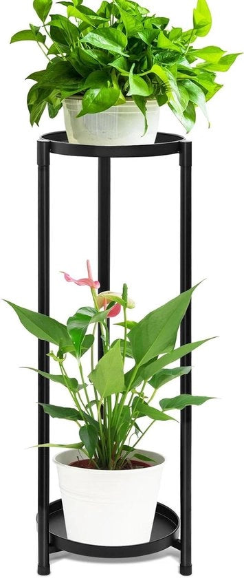 Supporto per Piante in Metallo - Adatto per Interno e Esterno - 1 pezzo - Nero - Metallo