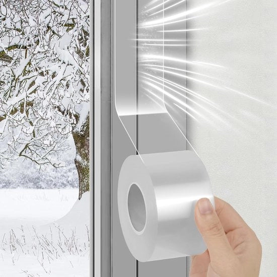 Dichiarazione di Impermeabilizzazione per Finestre e Porte - 3cm x 10m - Isolazione Idrorepellente, Nessuna Residua, per Inverno e Tozzo Stopper