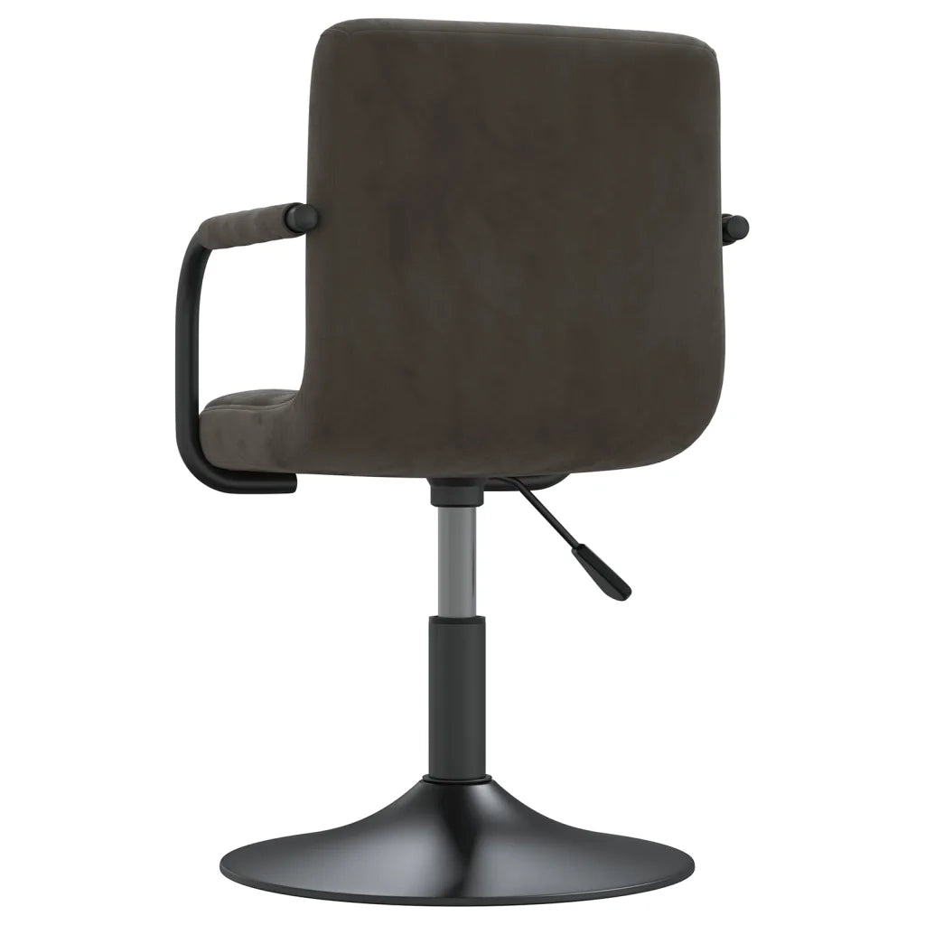 Sedie da Pranzo Girevoli 4 pz Grigio Scuro in Velluto 3087920