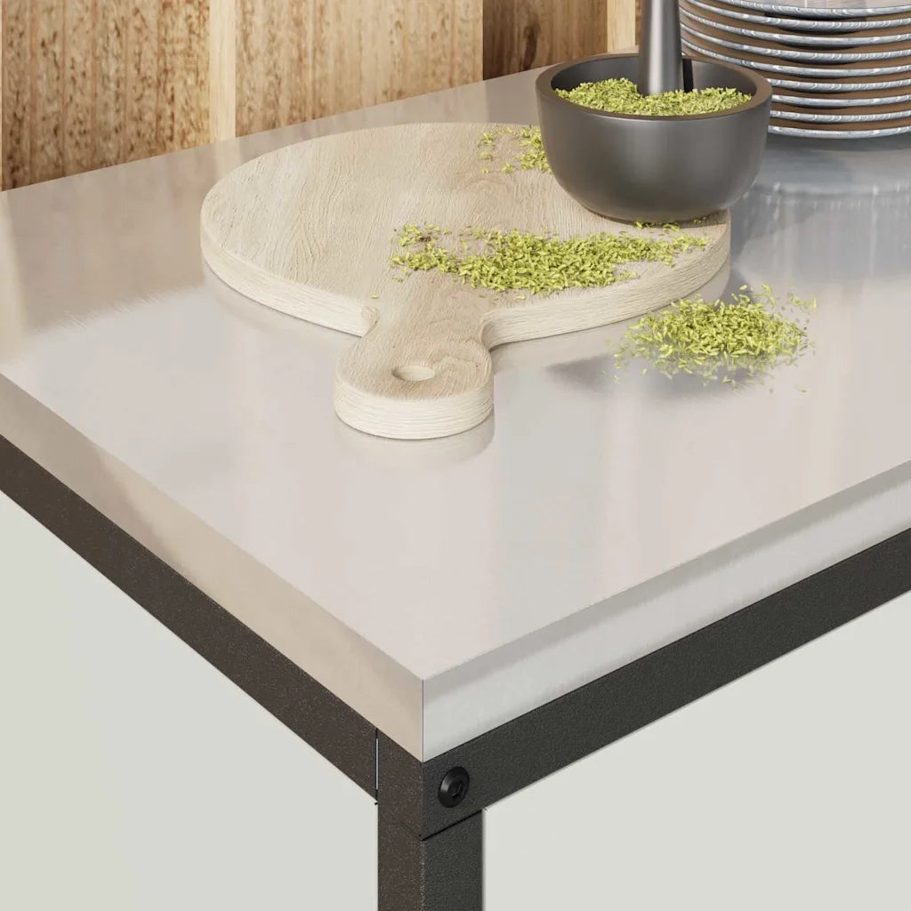 Stoccaggio in cucina con porta Bianco 60 x 50 x 92 cm Acciaio