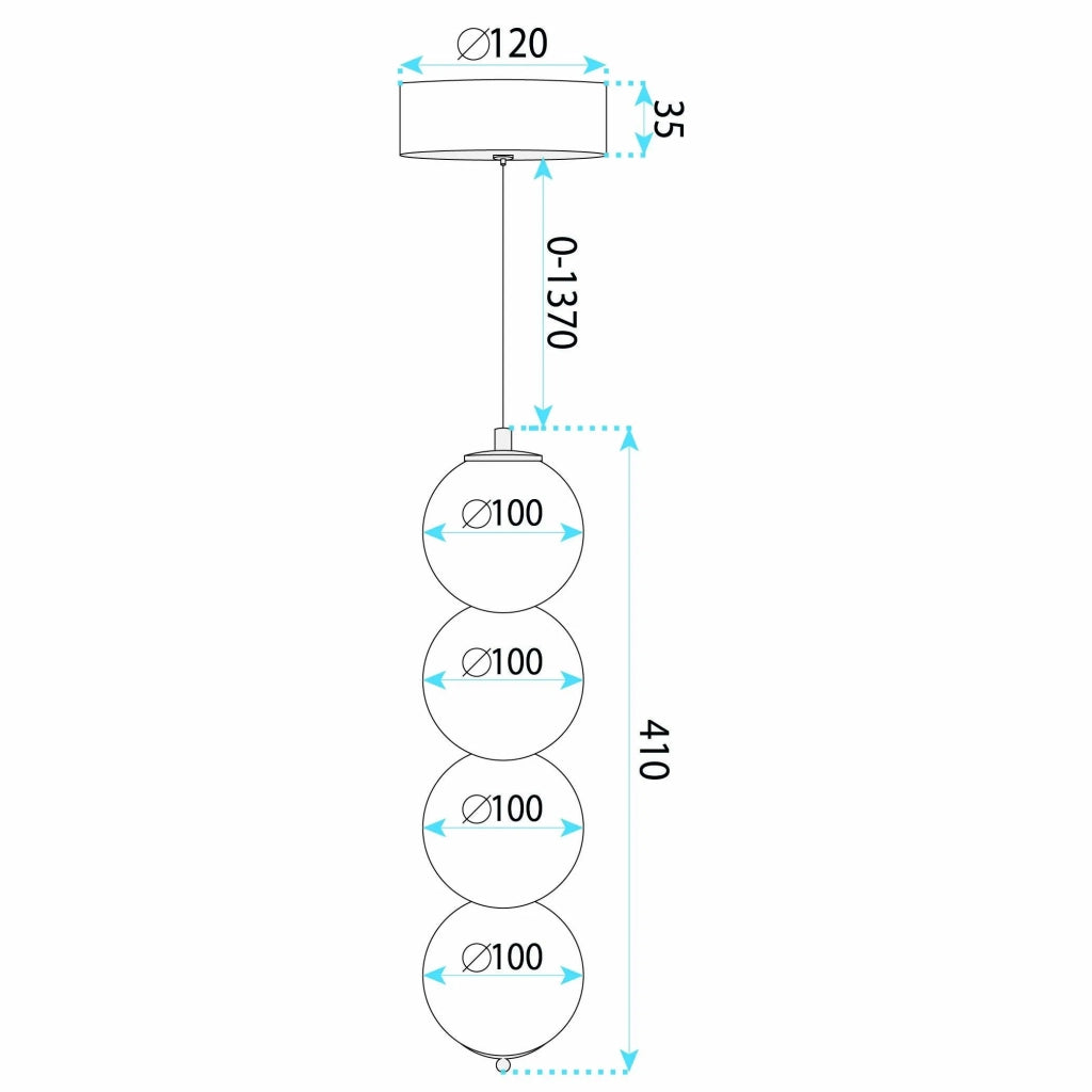 Lampada A Sospensione A Led Lhj118-4cp Oro Spazzolato