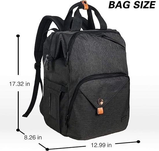 Luiertas multifunzionale designer con grande capacità, borse isolate, impermeabili, tas per bambino con hilo multifunzionale per bambino in nylon con grande capacità - zaino da viaggio - per viaggiare con molti contenitori