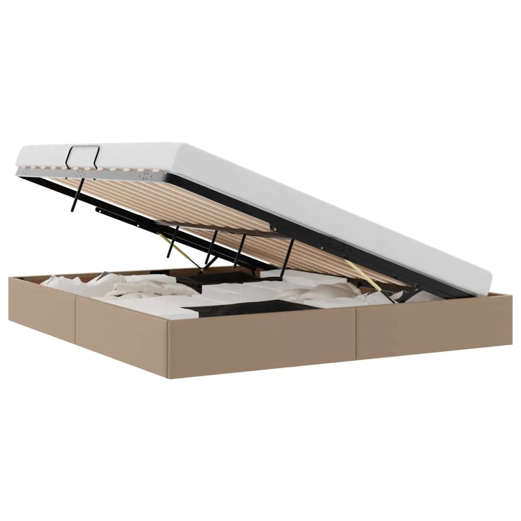 Letto ottomano Cappuccino 180 x 200 cm Pelle Sintetica 3442785