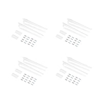 Kit per Fissaggio Mensole 230 mm in Acciaio Emuca Bianco