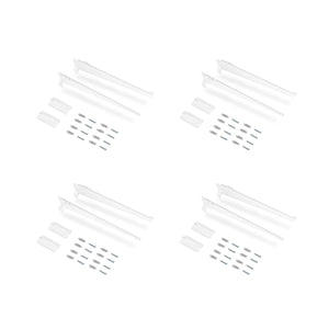 Kit per Fissaggio Mensole 230 mm in Acciaio Emuca Bianco