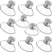 Zuignap con Avvolgicavo 25 mm - PVC trasparente - 10 pezzi - Per Superficie in Vetro, Campeggio e Casa