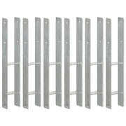 Picchetti per Recinzione 6 pz Argento 9x6x60 cm Acciaio Zincato cod mxl 56694