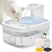 Fonte d'acqua per gatti 2,5L con sensore di movimento - batteria 2200mAh, fonte d'acqua silenziosa, becher per gatti, dispenser d'acqua per gatti, wireless, BPA-free, 3 filtri