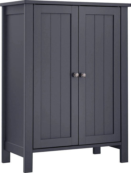 Cassettiera per Bagno - Scatola - Colore Grigio Scuro - MDF - 60 x 30 x 80 cm