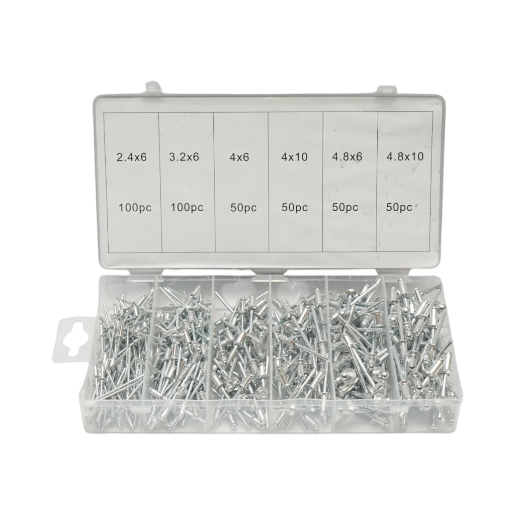 Kit di rivetti pop in alluminio 2,4-4,8 mm 400 pezzi