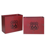 Portariviste metallo bristol rosso 1-2 cm 34,5x15,5h28