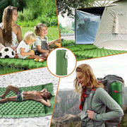 Matrimoniale isolante piuma con pompa a piedi e cuscino, impermeabile, ultraleggero e adatto per campeggio, spiaggia, escursioni e viaggi