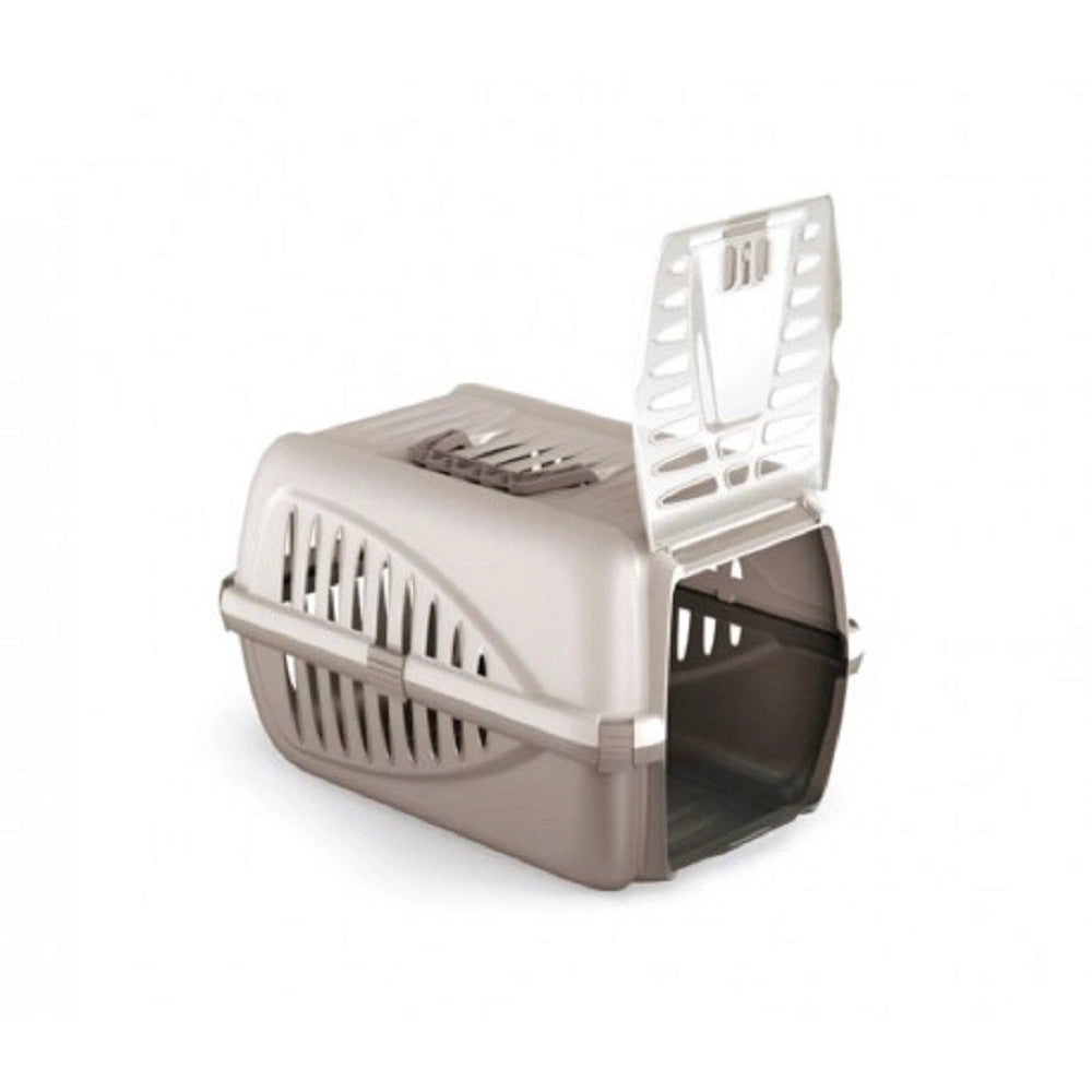 Trade Shop - Trasportino In Plastica Per Animali Panzer Made In Italy 50 X 33 X 21 Cm -