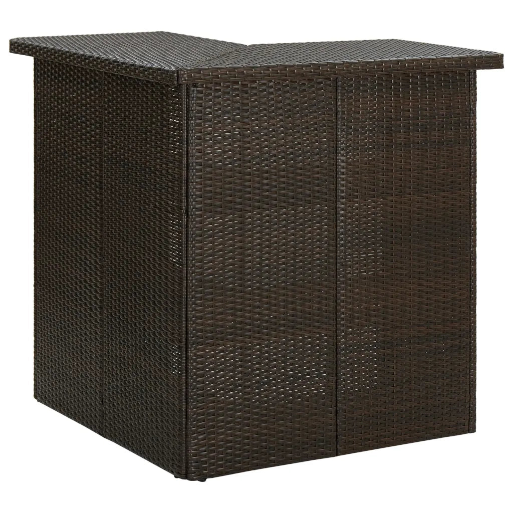 Set da Bar da Giardino 8 pz con Cuscini in Polyrattan Marrone cod mxl 34864
