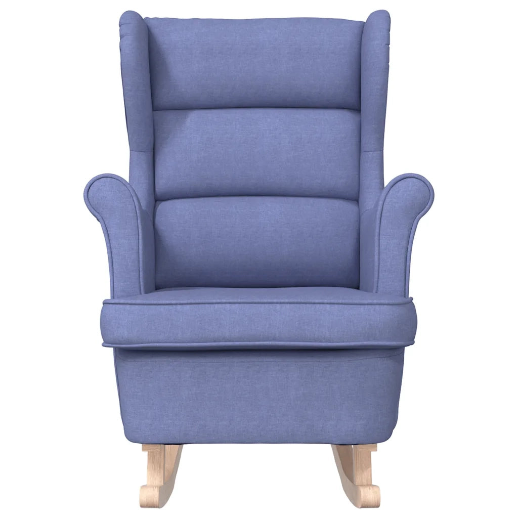Sedia a Dondolo Jeans Blu 74x90x102 cm in Tessuto