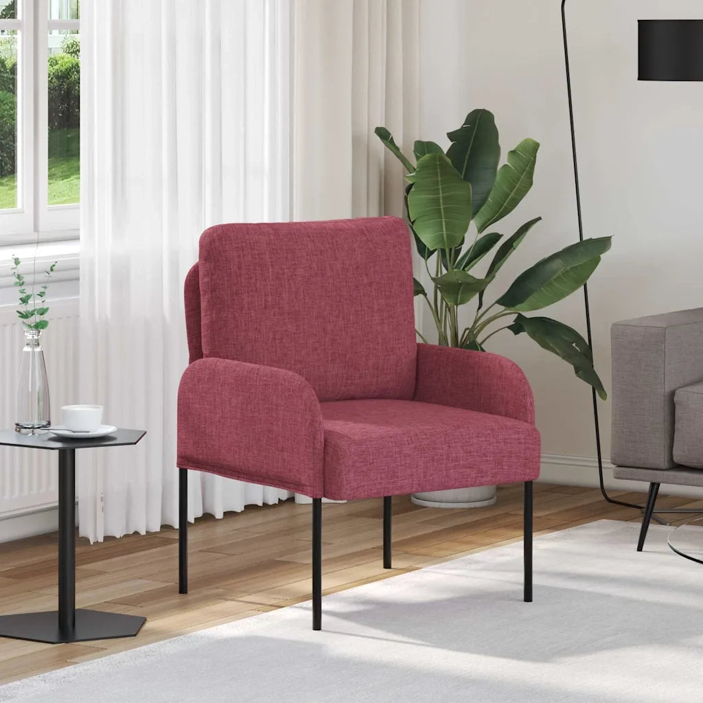 Divani con cuscino 55cm Rosso Vino Legno compensato