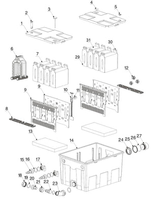 Alloggiamento di ricambio per biofiltro per laghetti CBF-550
