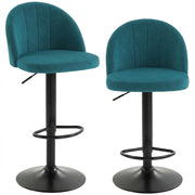 Sgabelli da Bar Girevoli con Poggiapiedi ¨C zephmum ¨C Blu, Moderno