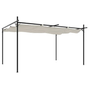 Pergola con Tetto Retrattile Crema 395x292x230 cm CFW2919684
