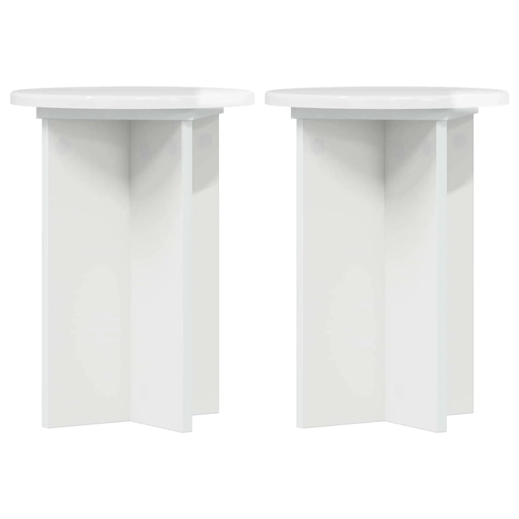 Supporto per piante | Sostegno per piante 2 pz Bianco Lucido ?29,5 x 40 cm