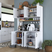 Madia Legnaro, Credenza 4 Ripiani, 120x40x187h cm Bianco
