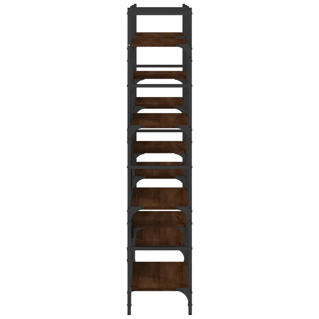 Libreria-Scaffale per Libri-Mobile di Stoccaggio Rovere Marrone 160x28,5x136,5 cm in Legno Multistrato