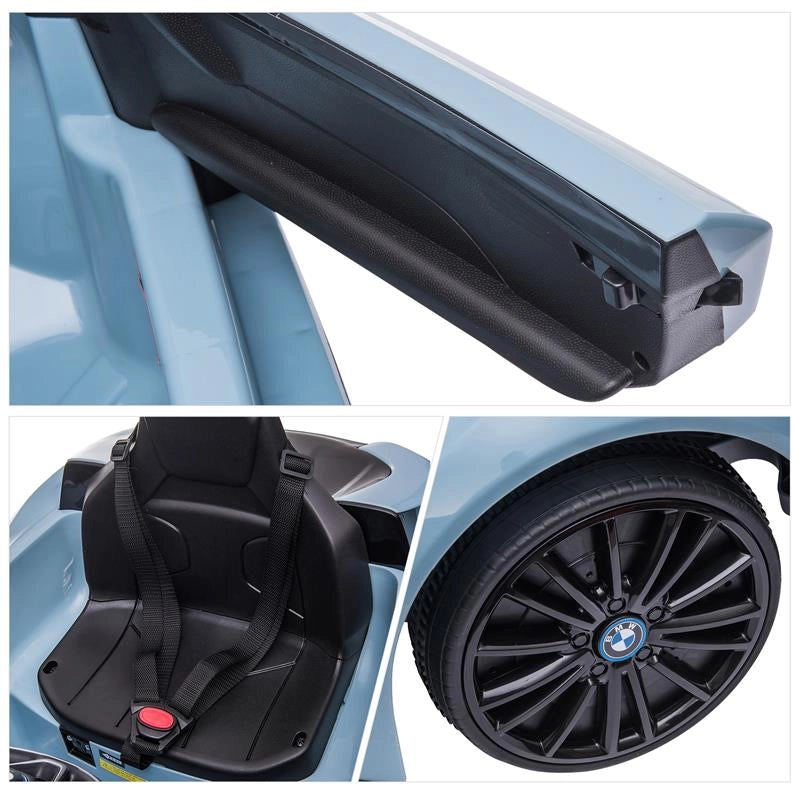 MACCHININA ELETTRICA BMW PER BAMBINI 3-8 ANNI CON TELECOMANDO LUCI E LETTORE MP3 BLU