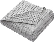 Sprei morbido a cotone - coperta di peluche - 1 pezzo - grigio chiaro - 100% cotone - 200 x 230 cm