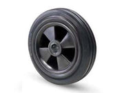 RUOTE INDUSTRIALI SEMPLICI FLANGIA TERMOPLASTICA IN GOMMA 112B  ø mm.200x50  foro ø mm.20 port. kg.205    AVO