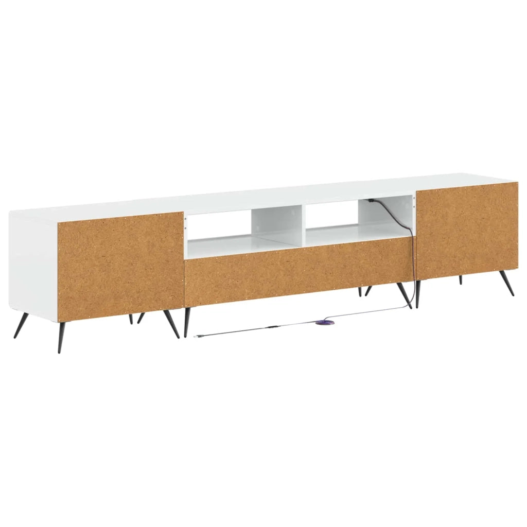 Mobile TV LED a 5 pezzi Bianco Lucido Legno ingegnerizzato 3416924