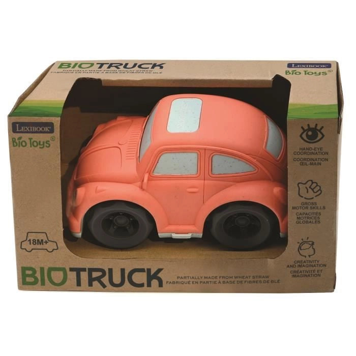 Auto arancione nelle fibre di grano, riciclabile e biodegradabile