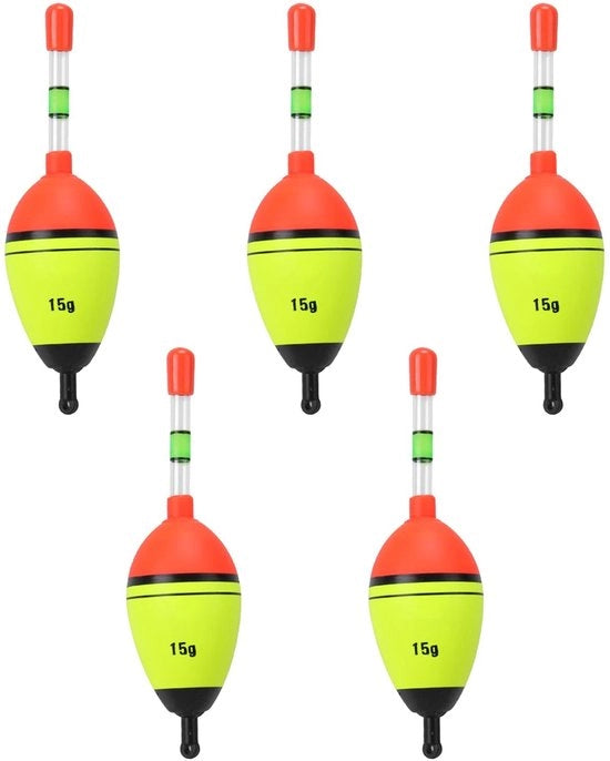 Set di Dobber 5 pezzi - Hengeldobber - Dobber luminoso - Kit di Dobber - EVA - Kunststof - Estremamente leggero