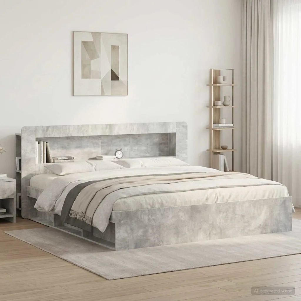 Testata del letto Grigio Cemento Legno ingegnerizzato