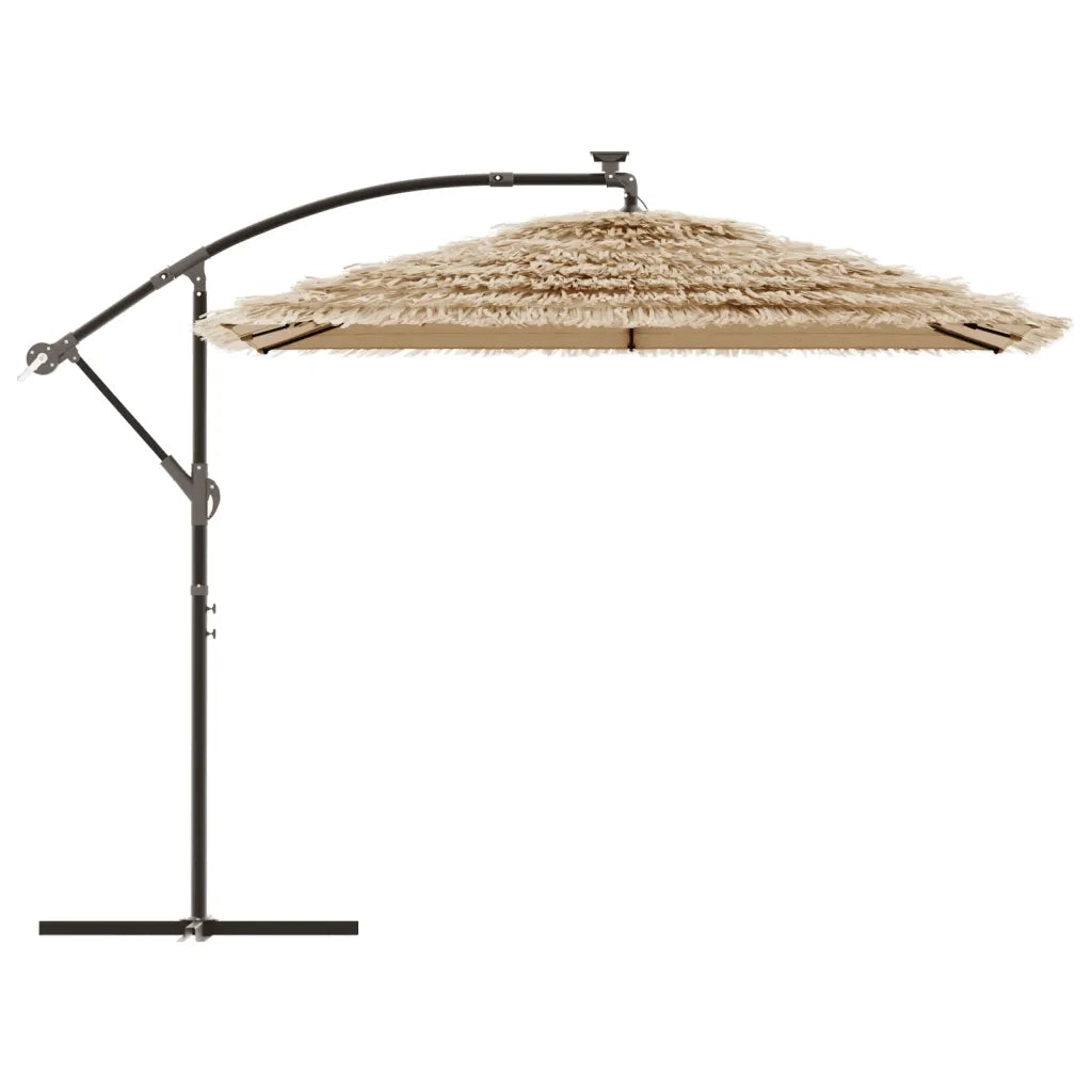 vidaXL Ombrellone Giardino LED e Palo in Acciaio Marrone 269x269x235cm