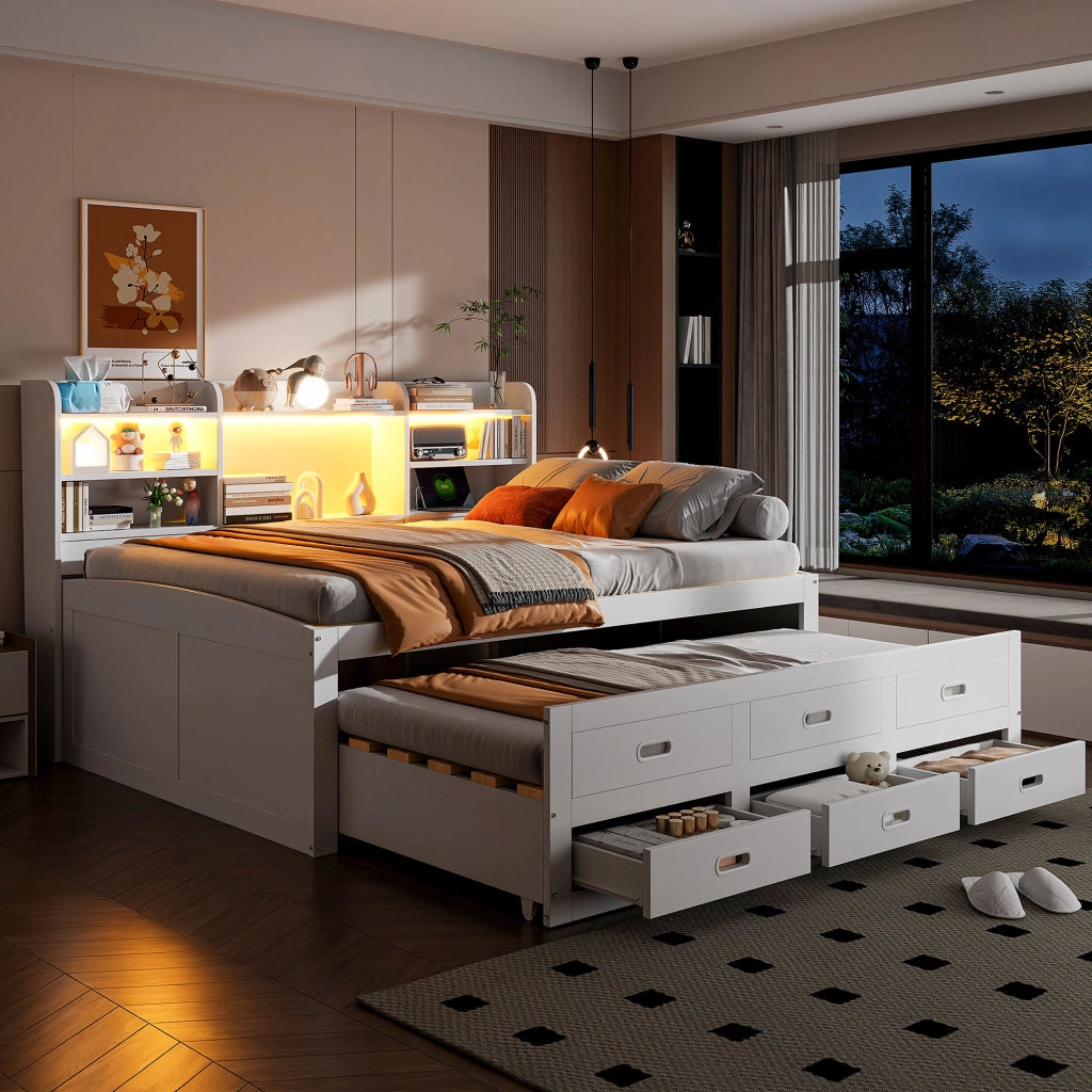 Letto divano multifunzione in truciolare 140x200 cm