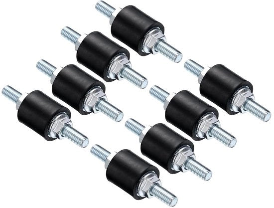 Isolatori anti-vibrazioni in gomma M5 x 15 mm - Set da 8 pezzi