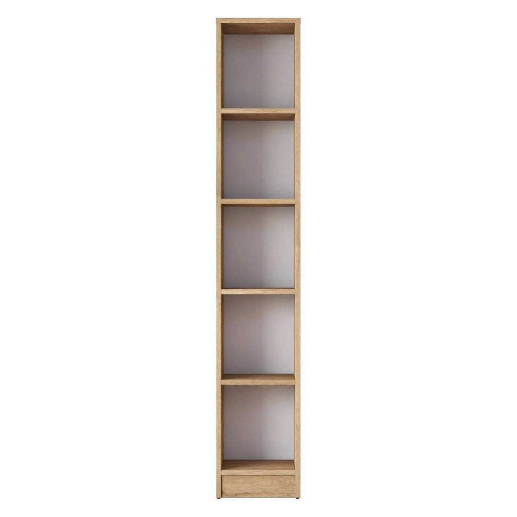 Biblioteca Cesio, Libreria 4 Ripiani, 30x25x170h cm Marrone Rovere