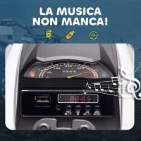 Quad Elettrico per Bambini 3-5 Anni a 12V con Fari e Pedale, Presa USB per Musica, Bianco