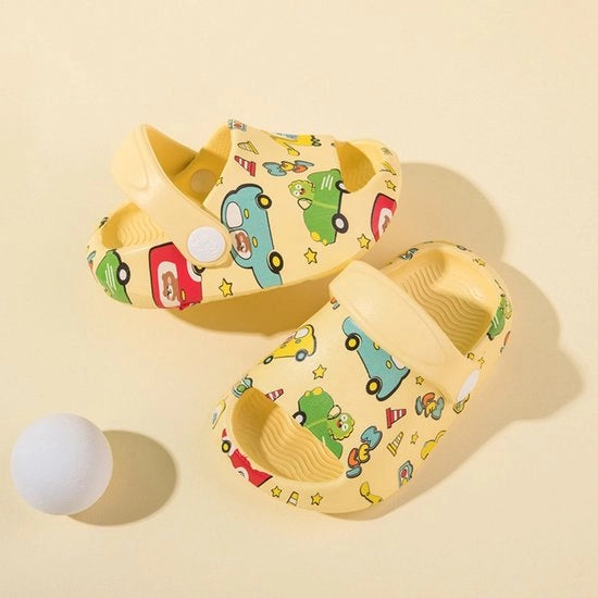 Pantofle per bambini - calzature antiscivolo morbide per spiaggia e piscina - pantofle con stampo moda - leggere e respiranti - pantofle divertenti per bambini per l'estate - adatte per esterno, scuola, bagno, spiaggia e piscina - misura 17