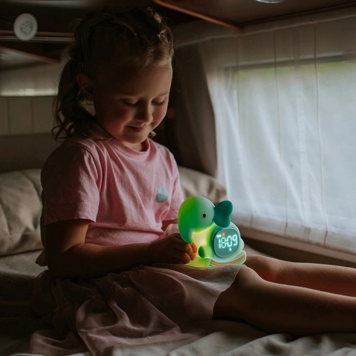 Mary's Lampada notte con sveglia Elefante RGBW turchese