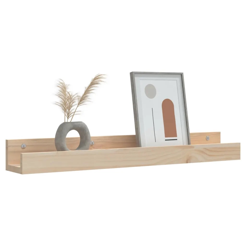 Mensole da Parete 2 pz 80x12x9cm in Legno Massello di Pino 823589