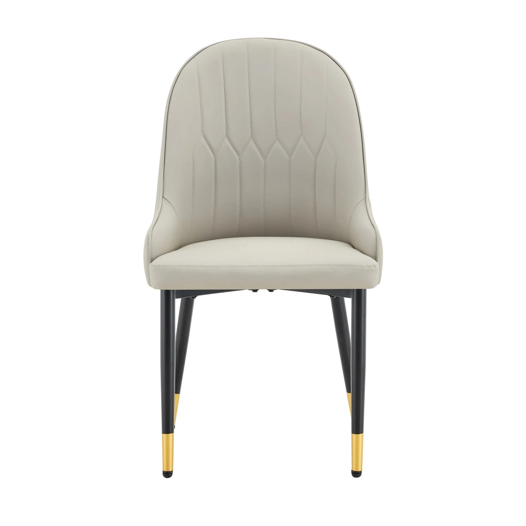 SEDIA da pranzo ergonomica 91 cm in PU grigio caldo Set da 2 pezzi