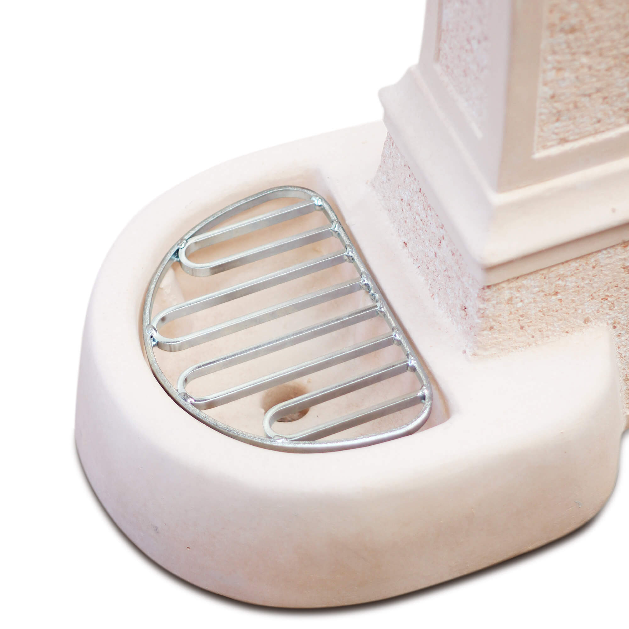 Fontana da Giardino Senza Rubinetto in Cemento Granulato di Marmo Pisa Rosa