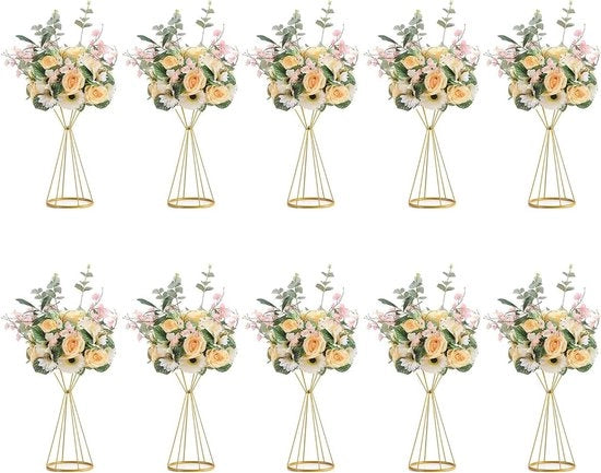 Decorazione per tavola da pranzo di nozze - set da 10 pezzi, geometrico, metallo, per tavole da pranzo di nozze