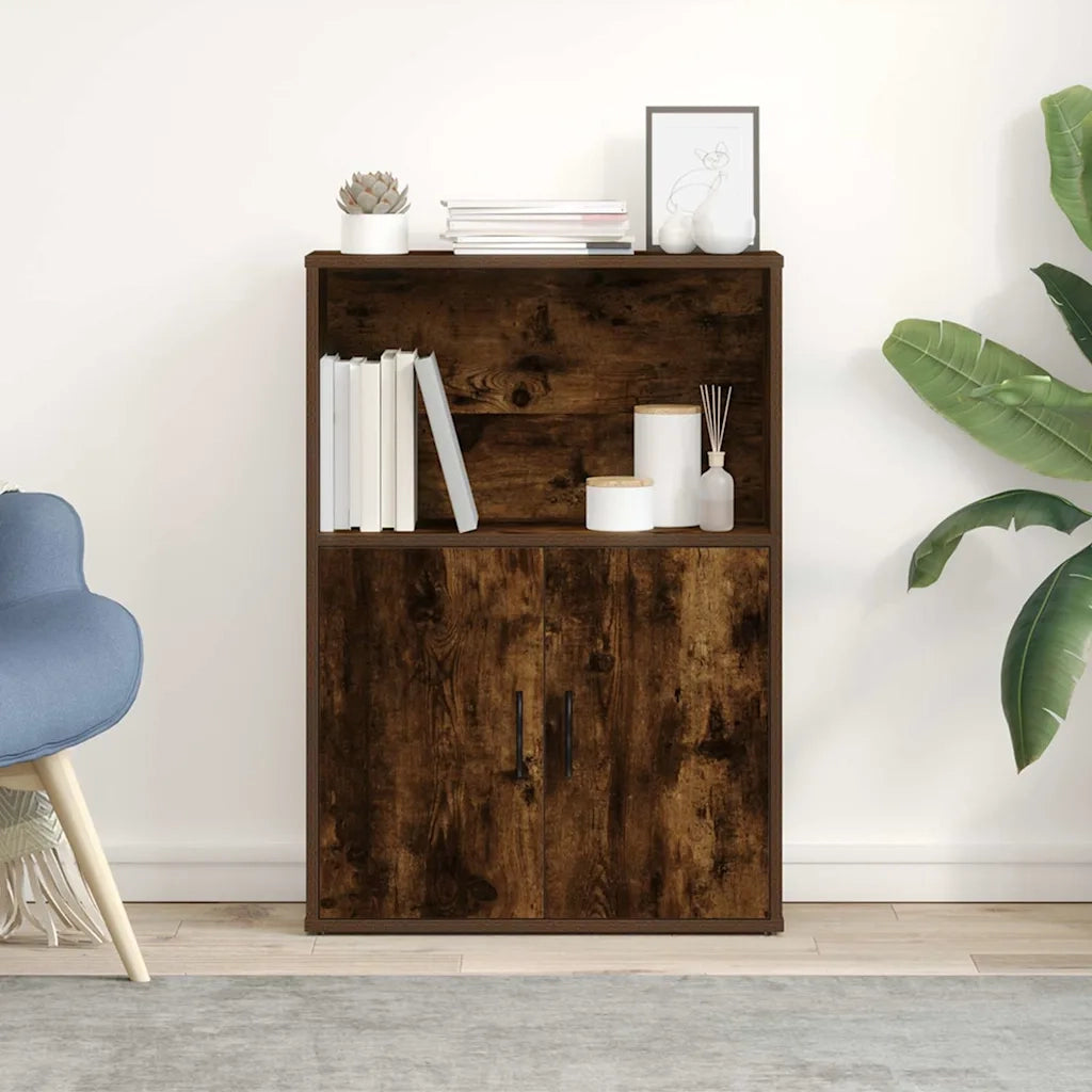 Libreria Rovere Fumo 60x24x85 cm in Truciolato 860413