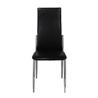 Sedie da Pranzo 4 pz Nere in Similpelle 60570