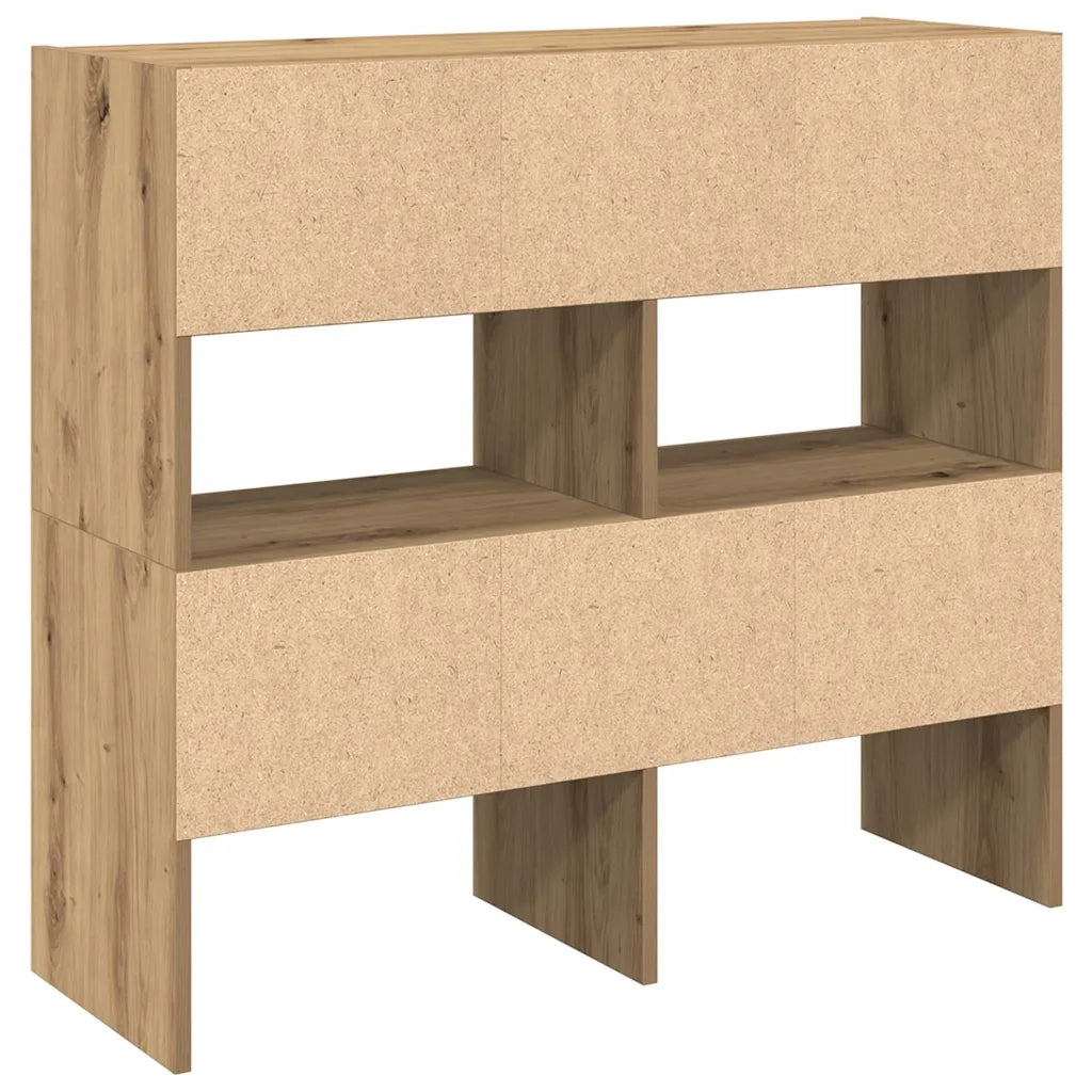 Scarpiere 2 pz Impilabili Rovere Artigianale 89,5x30x40 cm 858856